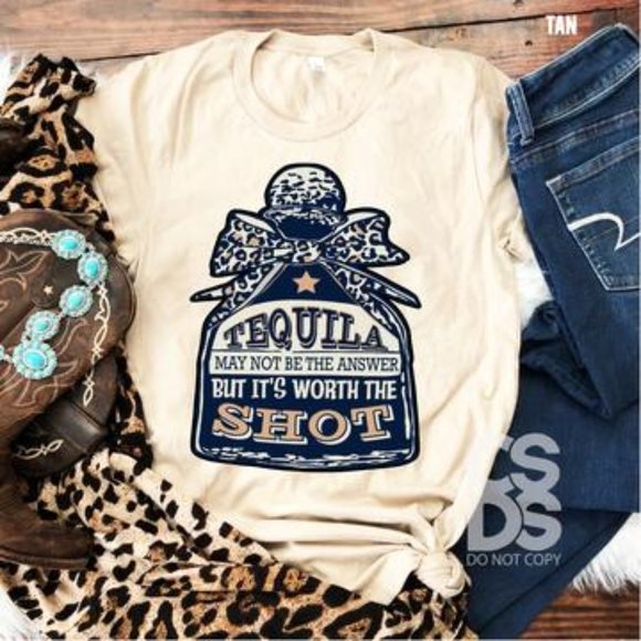 Tequila It's Worth the Shot tee - Picture 1 of 1